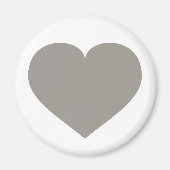 Solid Silver Heart Magneet (Voorkant)