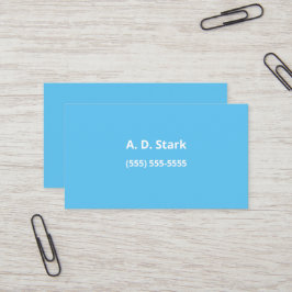 Solid Sky Blue-minimalistische Visitekaartjes