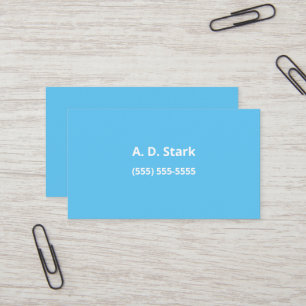 Solid Sky Blue-minimalistische Visitekaartjes