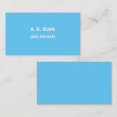 Solid Sky Blue-minimalistische Visitekaartjes (Voorkant / Achterkant)