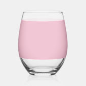 Solid Soft Blush Pink Glass Wijnglas Zonder Voet (Achterkant)