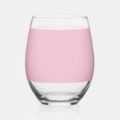 Solid Soft Blush Pink Glass Wijnglas Zonder Voet (Rechts)