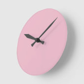 Solid Soft Blush Pink Wall Clock Ronde Klok (Hoek)