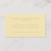 Solid Soft Light Banana Cream Yellow Color Visitekaartje (Achterkant)