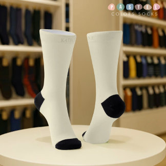 Solid Soft Light Pastel Beige Cream Yellow Color Sokken