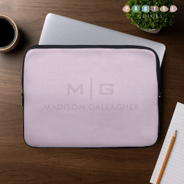 Solid Soft Light Pastel Lavender Purple Color Laptop Sleeve