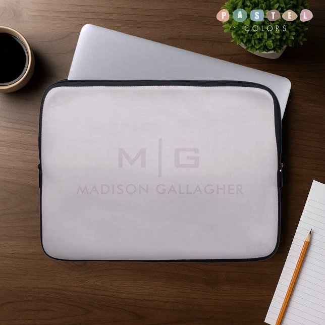 Solid Soft Light Pastel Lavender Purple Color Laptop Sleeve (Solid Soft Light Pastel Lavender Purple Color Laptop Sleeve
)