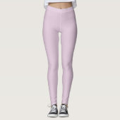 Solid Soft Light Pastel Lavender Purple Color Leggings (Voorkant)