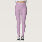 Solid Soft Light Pastel Lavender Purple Color Leggings (Voorkant)