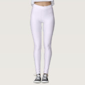 Solid Soft Light Pastel Lavender Purple Color Leggings (Voorkant)