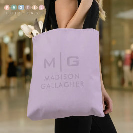 Solid Soft Light Pastel Lavender Purple Color Tote Bag