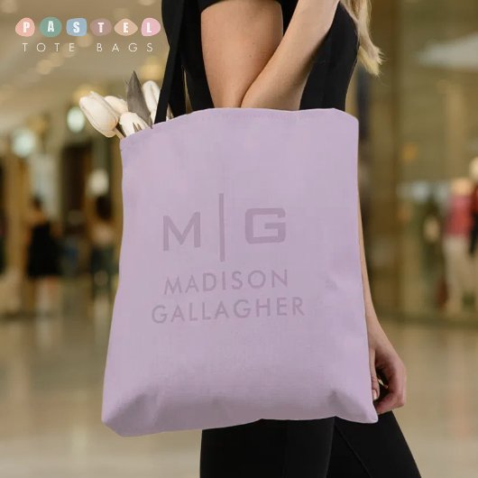 Solid Soft Light Pastel Lavender Purple Color Tote Bag