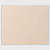 Solid Soft Light Pastel Peach Cream Roze Kleur Cadeaupapier (Vlak)