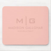 Solid Soft Light Pastel Peach Salmon Pink Color Muismat (Voorkant)