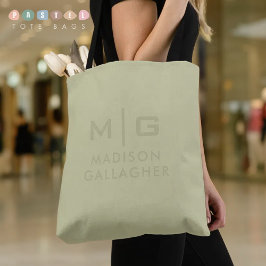 Solid Soft Light Pastel Sage Moss Green Color Tote Bag