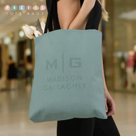 Solid Soft Light Pastel Sage Moss Green Color Tote Bag