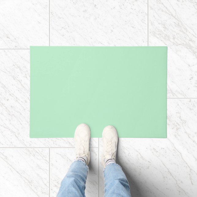 Solid Soft Mint Green Door Mat (Binnen)