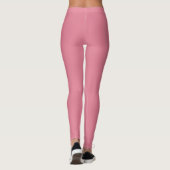 Solid Soft Pastel Pink Leggings Minimalist Athleis (Achterkant)