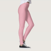 Solid Soft Pastel Pink Leggings Minimalist Athleis (Rechts)