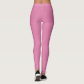 Solid Soft Pastel Pink Leggings Minimalist Athleis (Achterkant)