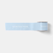 Solid Soft sky Light Pastel Baby Blauw Wit Kleur Satijnen Lint (Voorkant)