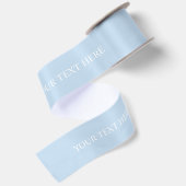 Solid Soft sky Light Pastel Baby Blauw Wit Kleur Satijnen Lint (Achterkant)