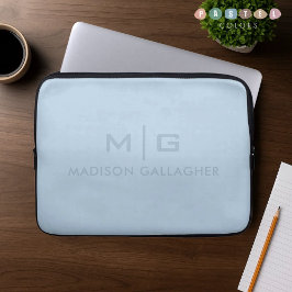 Solid Soft Sky Light Pastel Baby Blue Color Laptop Sleeve