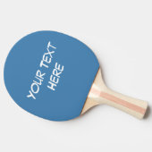 Solid Steel Blue Background, naam Monogram Tafeltennisbatje (Zijkant)