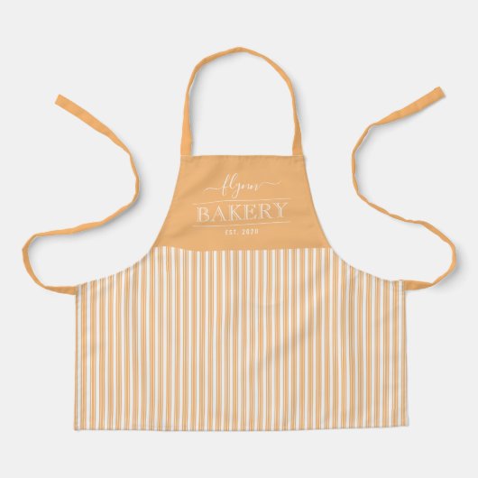 Solid Stripes Editable Color Custom Kind Apron Schort (Voorkant)