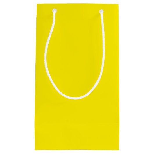 Solid Sunny Yellow Color Klein Cadeauzakje (Voorkant)
