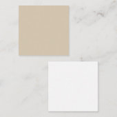 Solid Tan Solid Color Notitiekaartje (Voorkant / Achterkant)