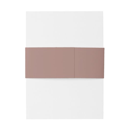 Solid Terracotta + klassieke briefing bruiloft Uitnodigingen Wikkel (Achterkant Voorbeeld)