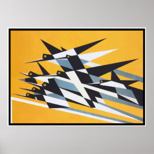 Solid to Success, vogels, Abstract, geometrisch, R Poster