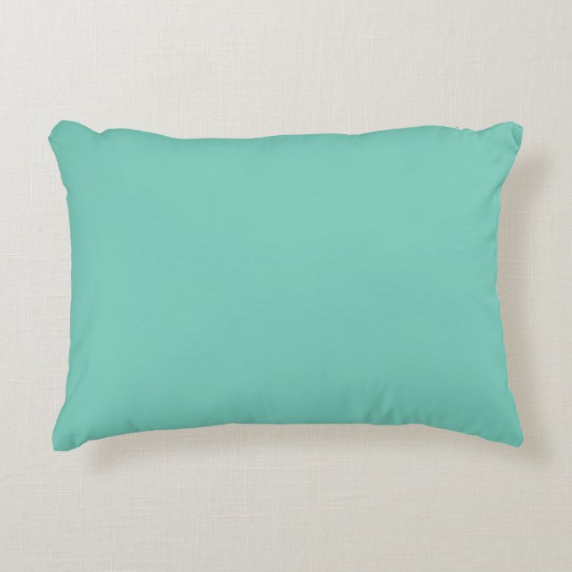 Solid Turquoise Accent Pillow Decoratief Kussen (Voorkant)