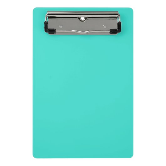 Solid Turquoise Blue Mini Klembord (Voorkant)