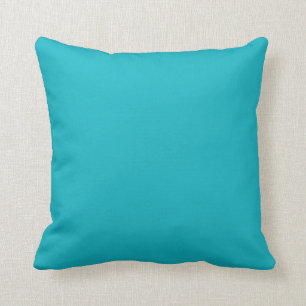 Solid Turquoise Blue Peacock Custom Pillow Kussen