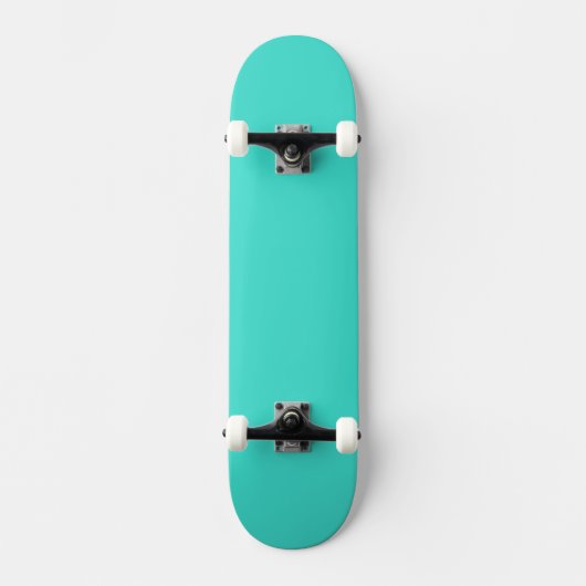 Solid Turquoise Blue Persoonlijk Skateboard (Voorkant)