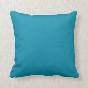 Solid Turquoise Blue Pop van kleur Kussen