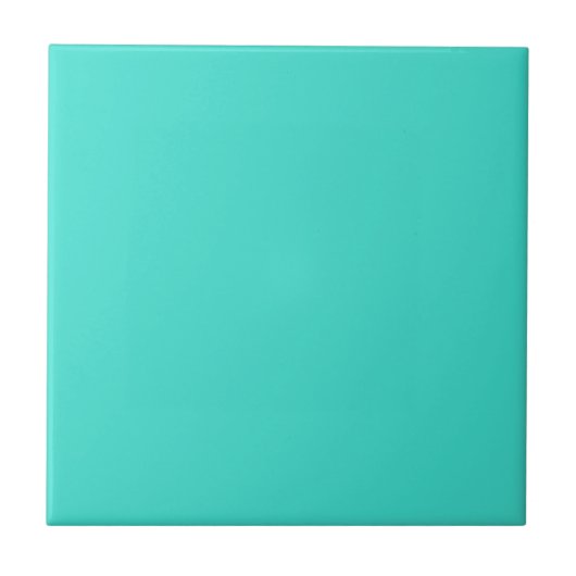 Solid Turquoise Blue Tegeltje (Voorkant)