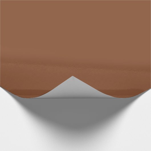 Solid Umber Brown Cadeaupapier (Hoek)