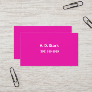Solid Vivid Pink-minimalistische Visitekaartjes