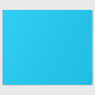 Solid Vivid Sky Blue Minimalist Plain Modern Cadeaupapier