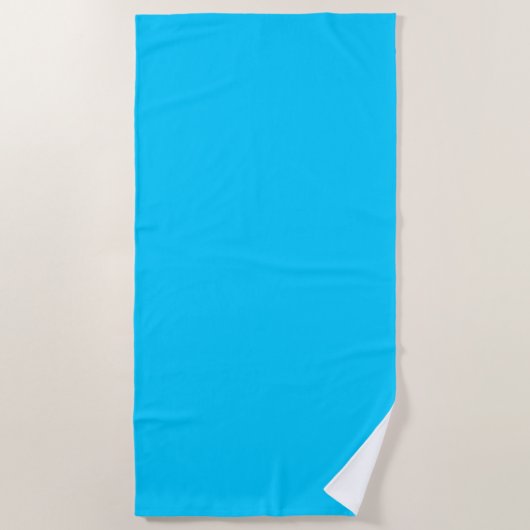 Solid Vivid Sky Blue Minimalist Plain Modern Strandlaken (Voorkant)