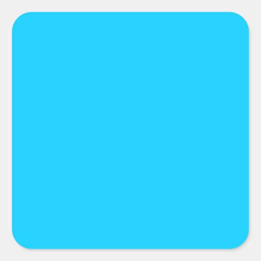 Solid Vivid Sky Blue Minimalist Plain Modern Vierkante Sticker (Voorkant)