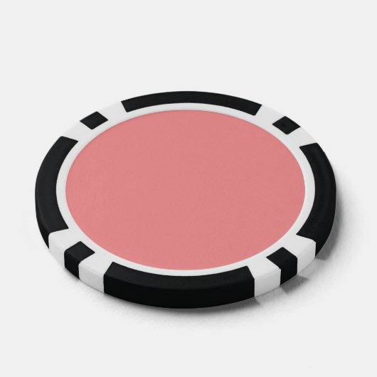 Solid Watermeloen kleur effen roze Poker Chips (Enkel)