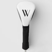 Solid White geïnitialiseerd Golfheadcover (Voorkant)