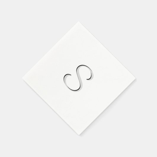 Solid White geïnitialiseerd Servetten (Hoek)