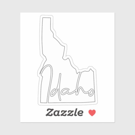 Solid White Idaho State Sticker (Vel)