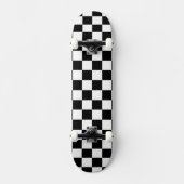 Solid White with Black Square Style Persoonlijk Skateboard (Voorkant)