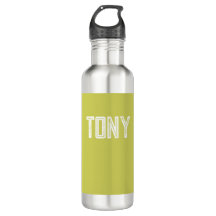 Solid Yellow Green Custom Name Monogram